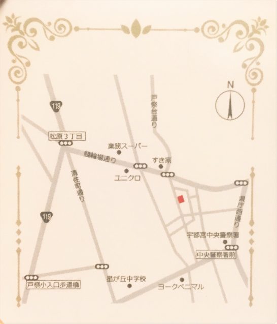 カフェデプランセスの地図
